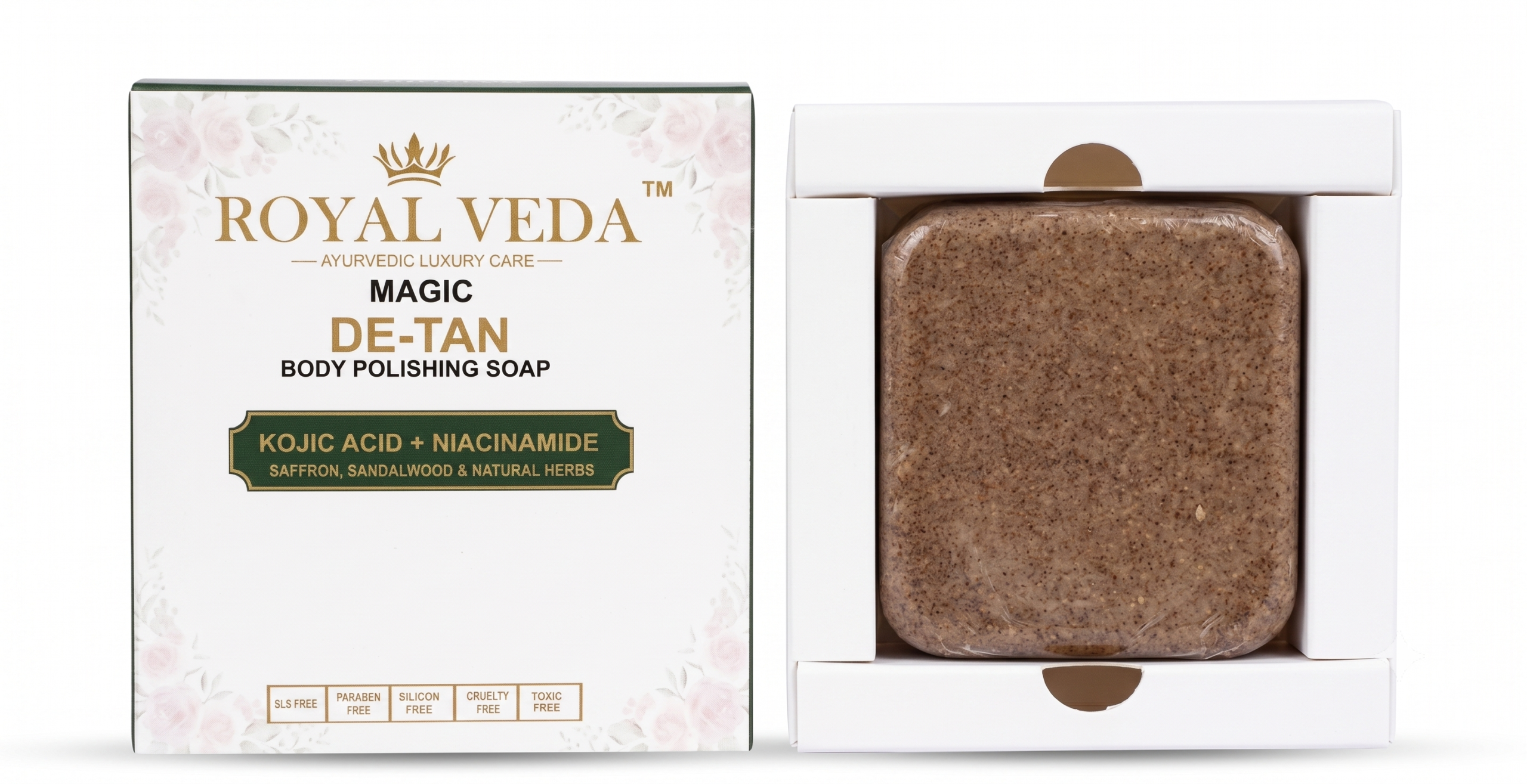 Royalveda DE-Tan Body Polishing Soap - Image 5