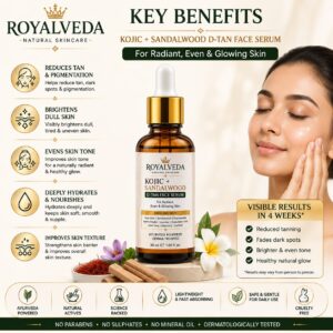 Royal Veda Kojic+Sandalwood DE-Tan Face serum